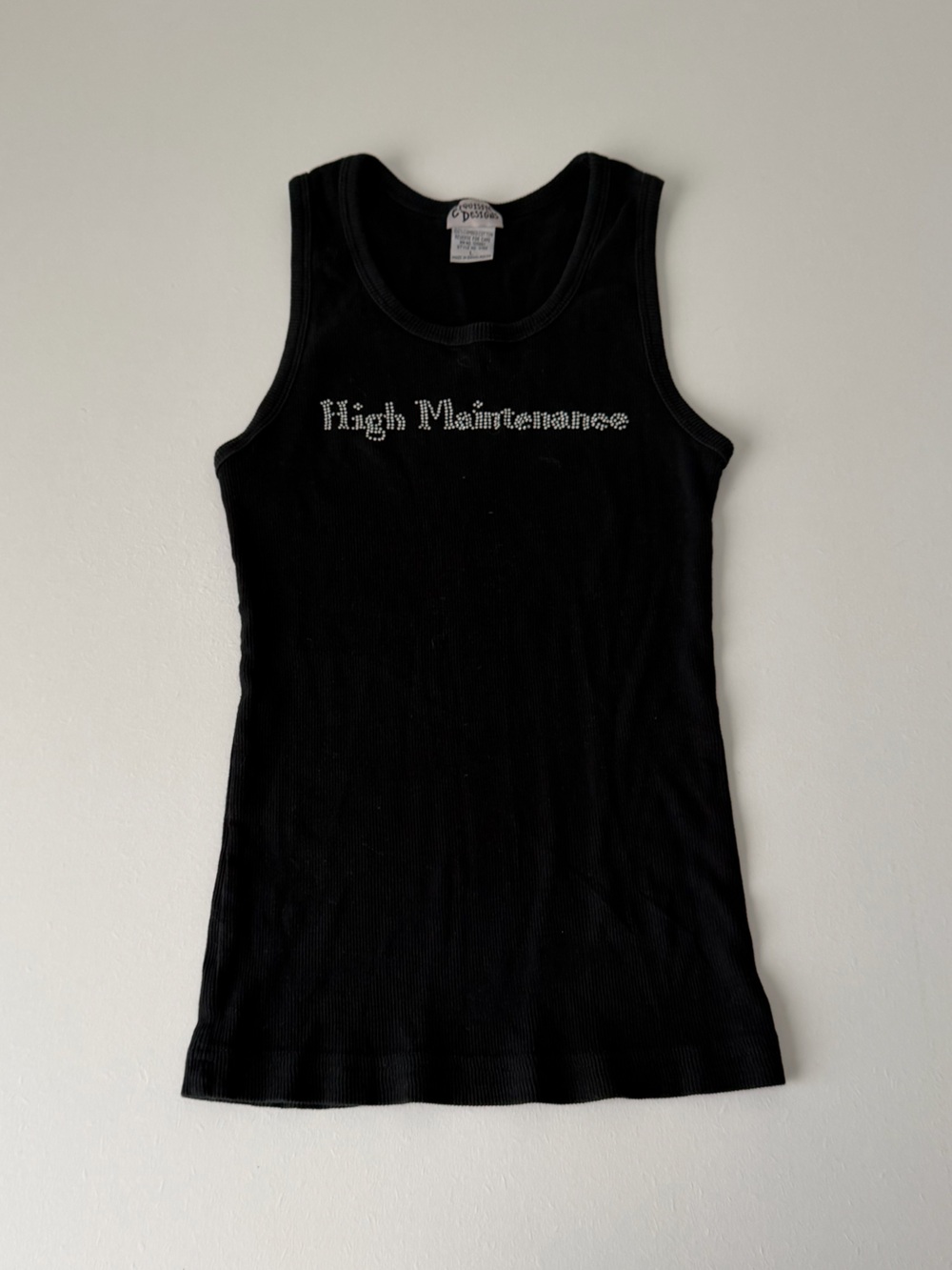 Y2K High Maintenance Rhinestone Tank - Picture 2 of 5